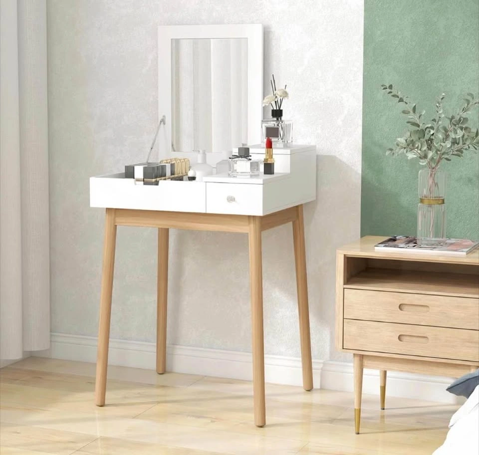 2-in-1 Makeup Vanity Table and Desk with Mirror - photo 2