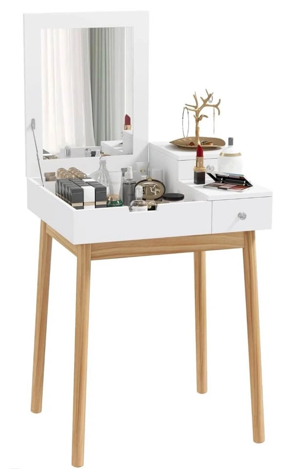 2-in-1 Makeup Vanity Table and Desk with Mirror - photo 3