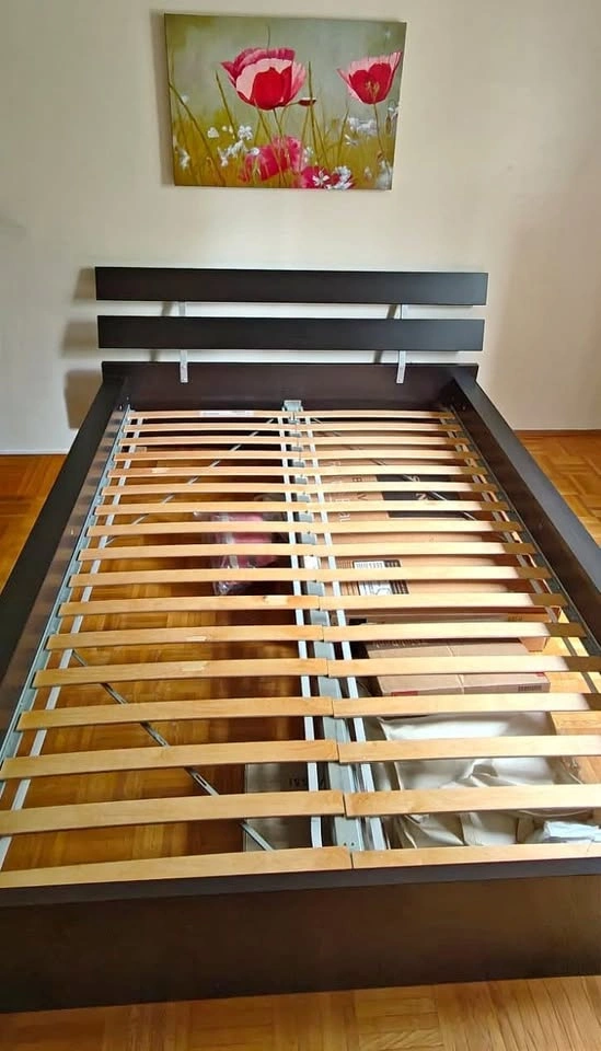 Queen Bed frame with slatted base - today only!