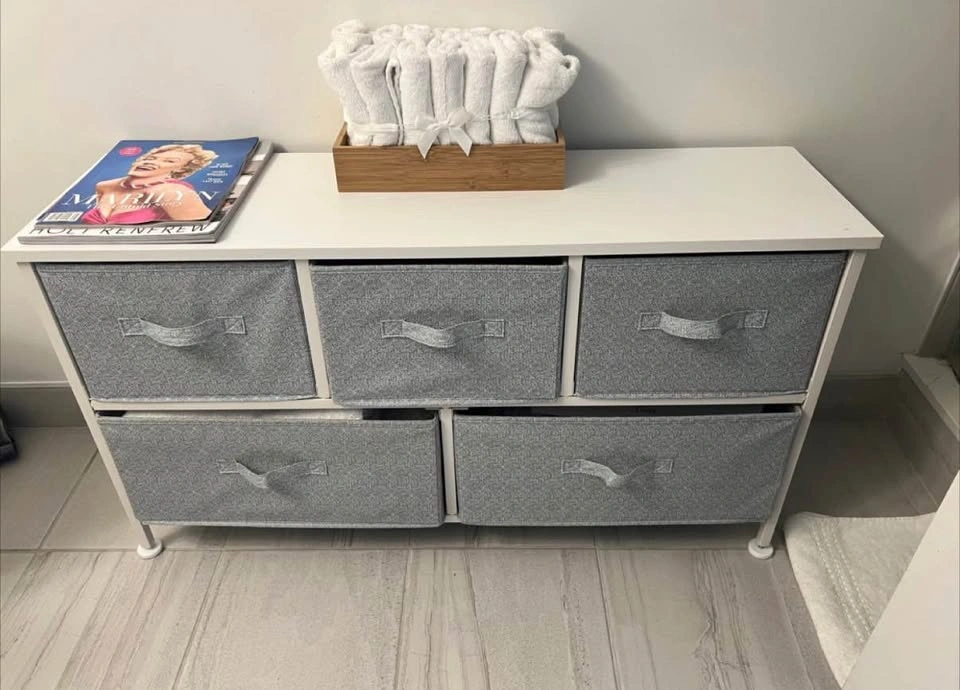 5-Drawer Storage Dresser - White/Grey - photo 4