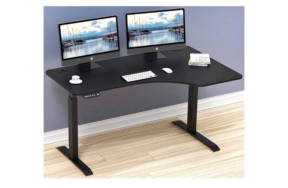 Electric Standing Desk - Black Corner Desk