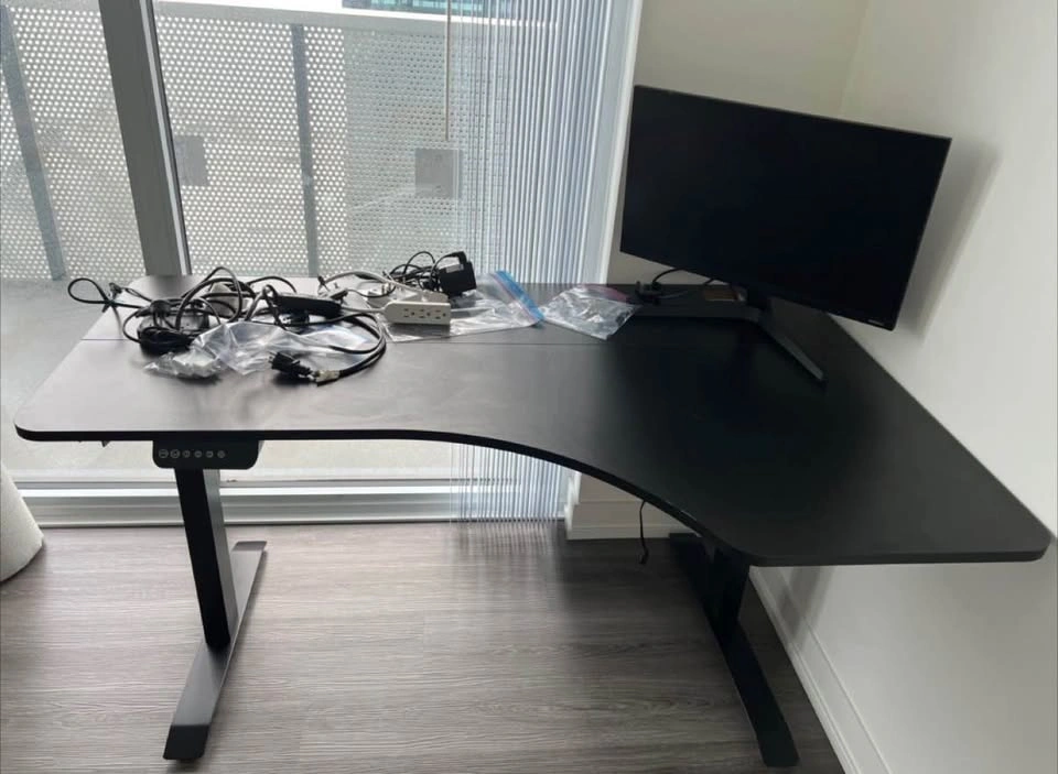 Electric Standing Desk - Black Corner Desk - photo 4