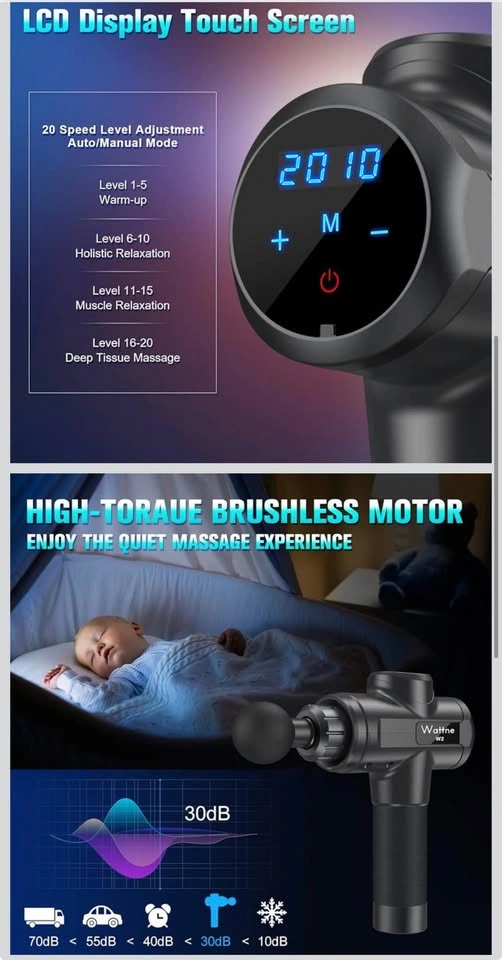 Wattne W2 Deep Tissue Massage Gun – Portable Percussion Massager - photo 2