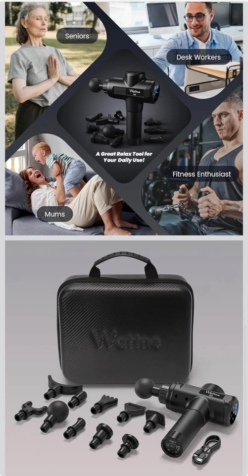 Wattne W2 Deep Tissue Massage Gun – Portable Percussion Massager - photo 3