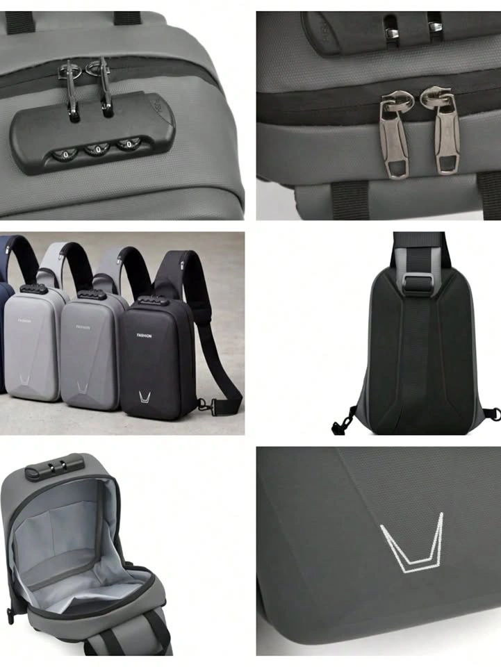 Anti-Theft Sling Bag with Combination Lock