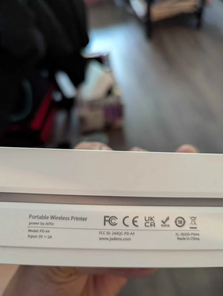 Jadens PD-A4 Portable Wireless Printer - photo 2