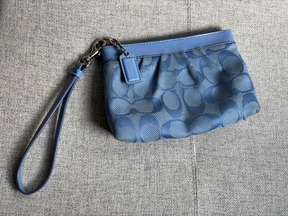 Coach Blue Monogram Wristlet - photo 2