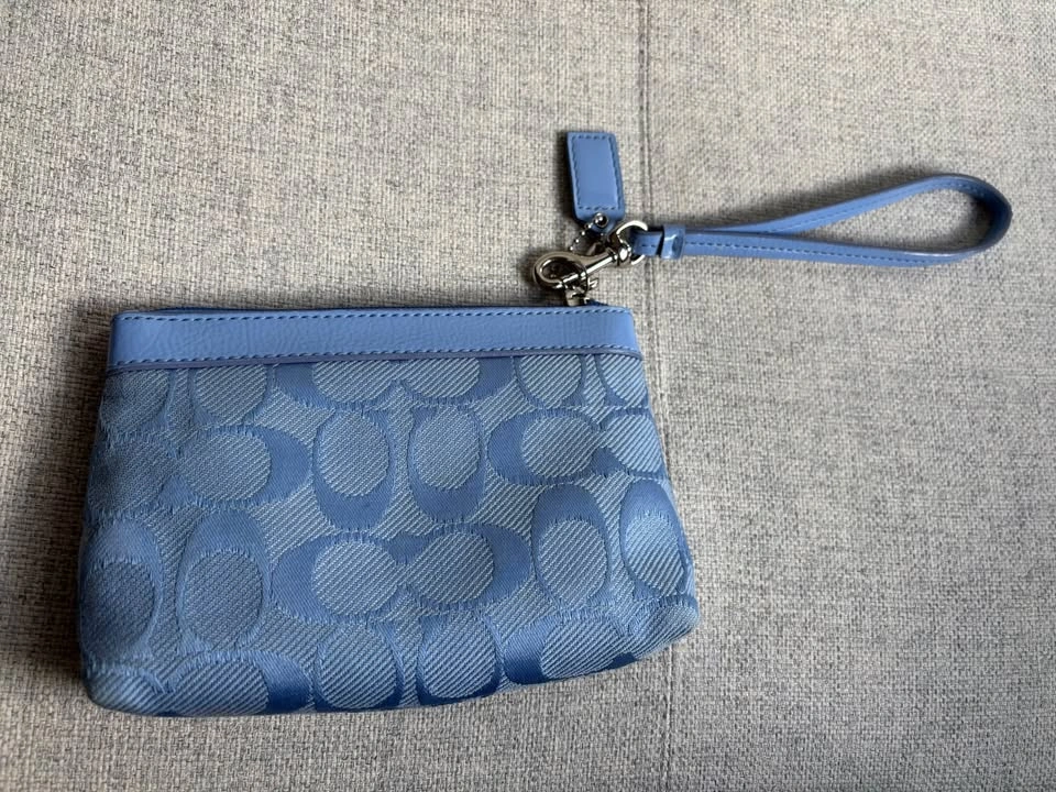 Coach Blue Monogram Wristlet - photo 3