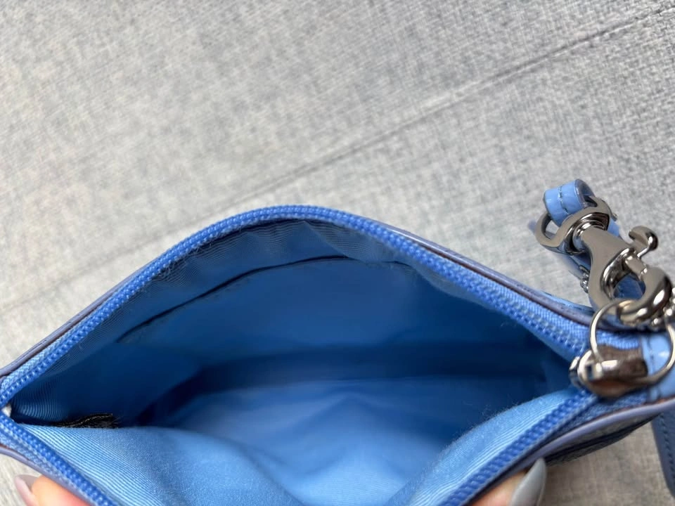 Coach Blue Monogram Wristlet - photo 4