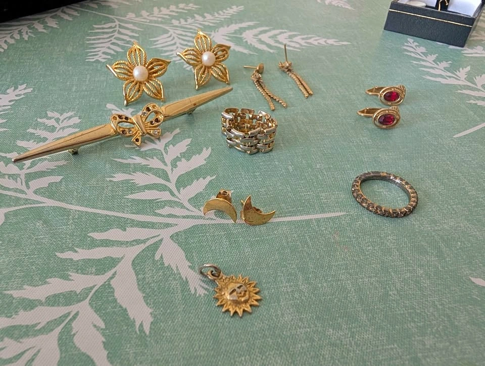 Gold-Toned Costume Jewelry Lot - Vintage & Modern Styles