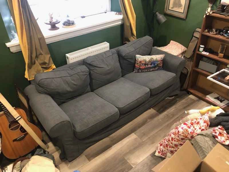 Ikea Ektorp 3 seater sofa dark grey - photo 2