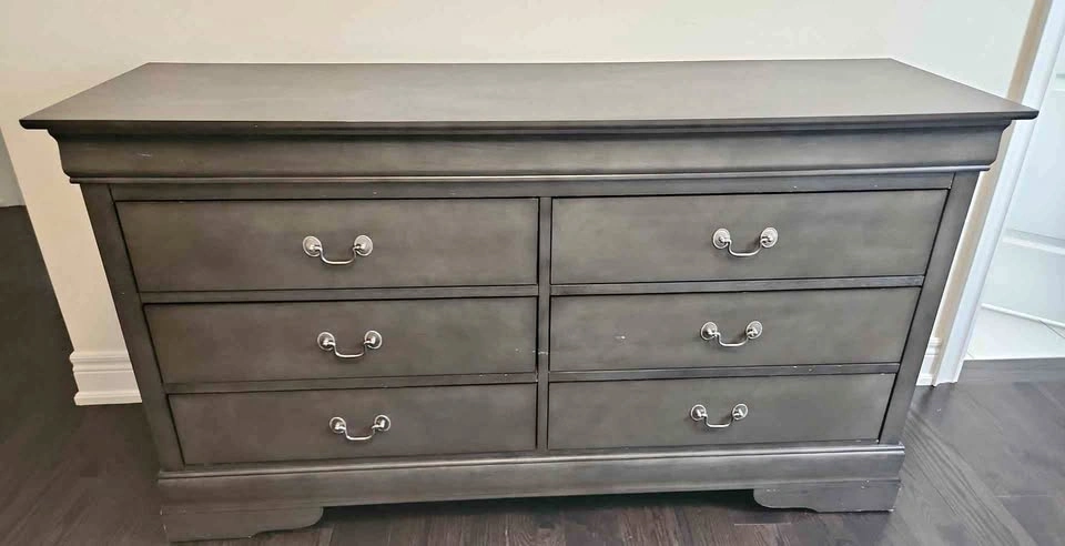 Dark Grey 6-Drawer Dresser