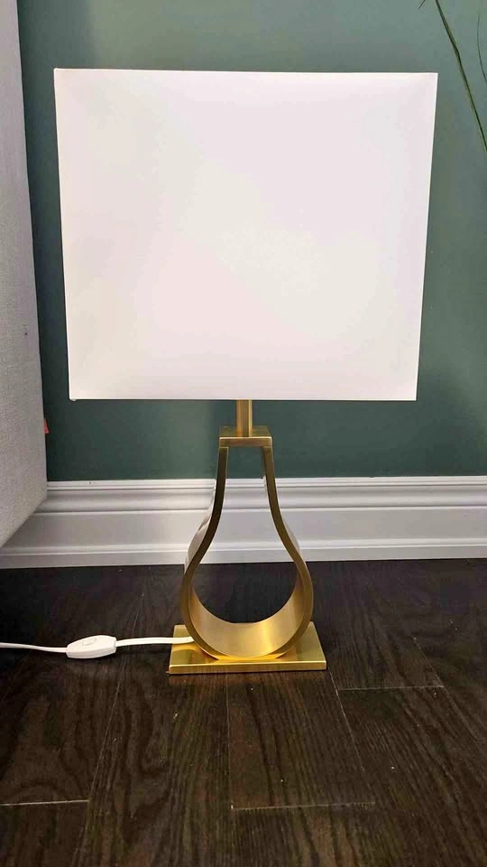 Modern Brass Table Lamp x 2
