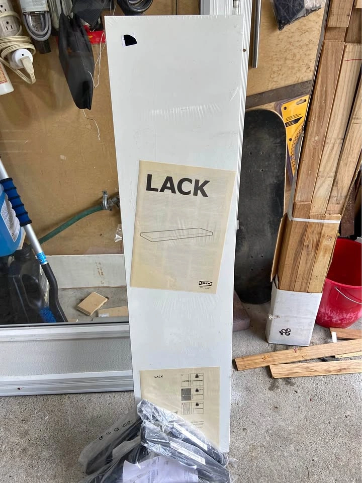 IKEA LACK Wall Shelf with EKBY VALTER Brackets