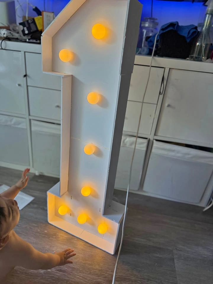 Large Light-Up Number 1 Marquee Sign