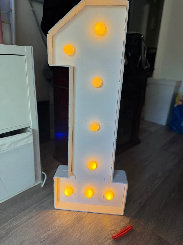 Large Light-Up Number 1 Marquee Sign - photo 2