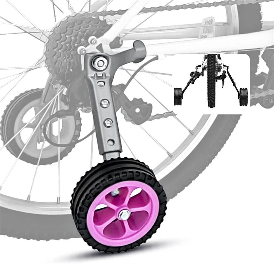 Adjustable Kids Bicycle Training Wheels Kit for 16" to 24" Bikes