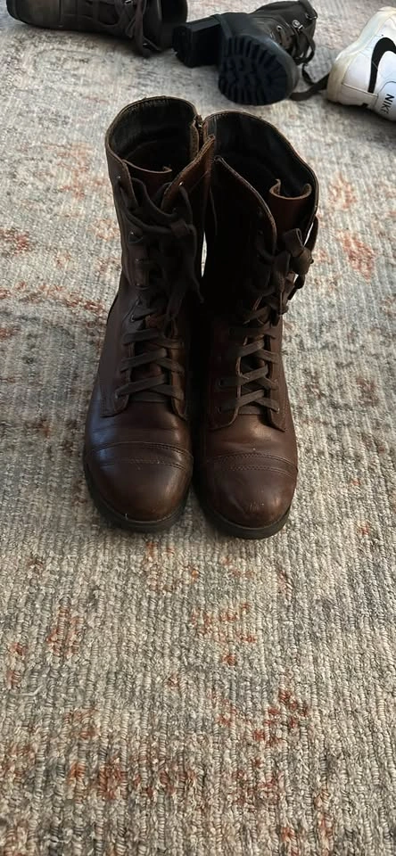 Artica Browns Exclusive Brown Combat Boots Size 7 - photo 2