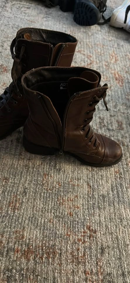 Artica Browns Exclusive Brown Combat Boots Size 7 - photo 3