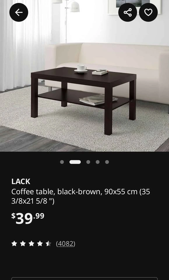Sleek Black-Brown Coffee Table with Storage Shelf - photo 2