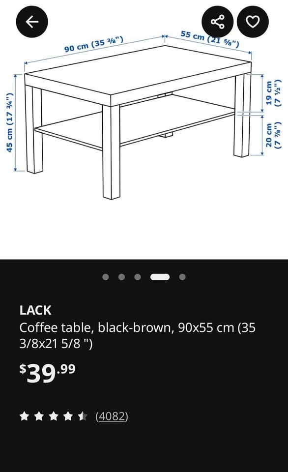 Sleek Black-Brown Coffee Table with Storage Shelf - photo 3