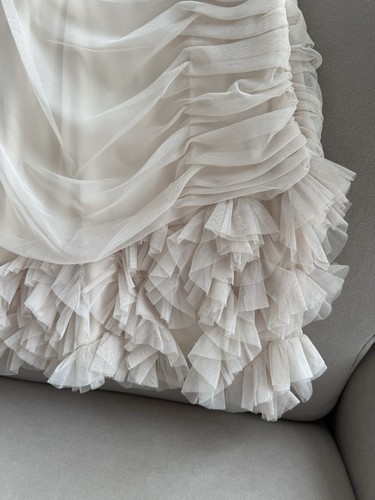 Max and Cleo Champagne Adrianna Cocktail Dress Strapless Ruffled - photo 2