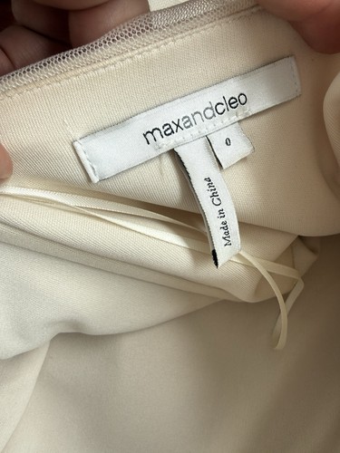 Max and Cleo Champagne Adrianna Cocktail Dress Strapless Ruffled - photo 5