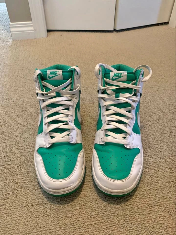 Nike Dunk High Green and White