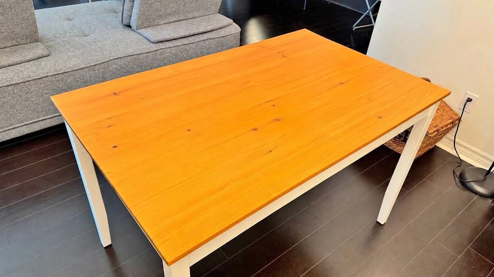 IKEA Dining Table (ALHULT: Natural Pine/Beige-Brown)