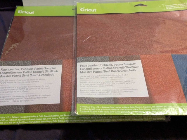 Cricut Faux Leather Sheets - 2 Unopened Packages