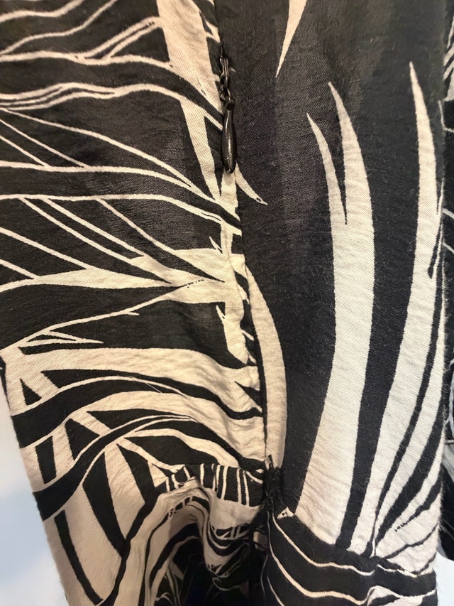 Black and White Tiered Maxi Dress with belt - photo 3