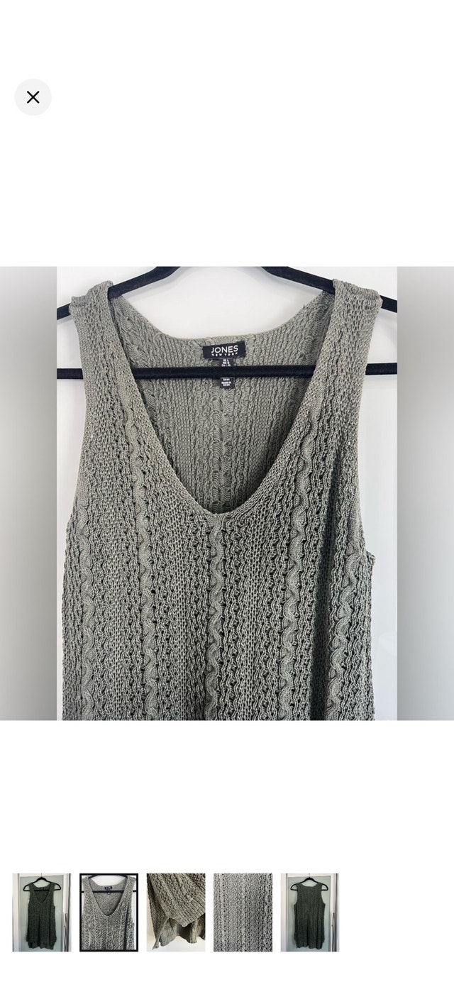 Jones New York Olive Green Sleeveless Sweater - photo 2