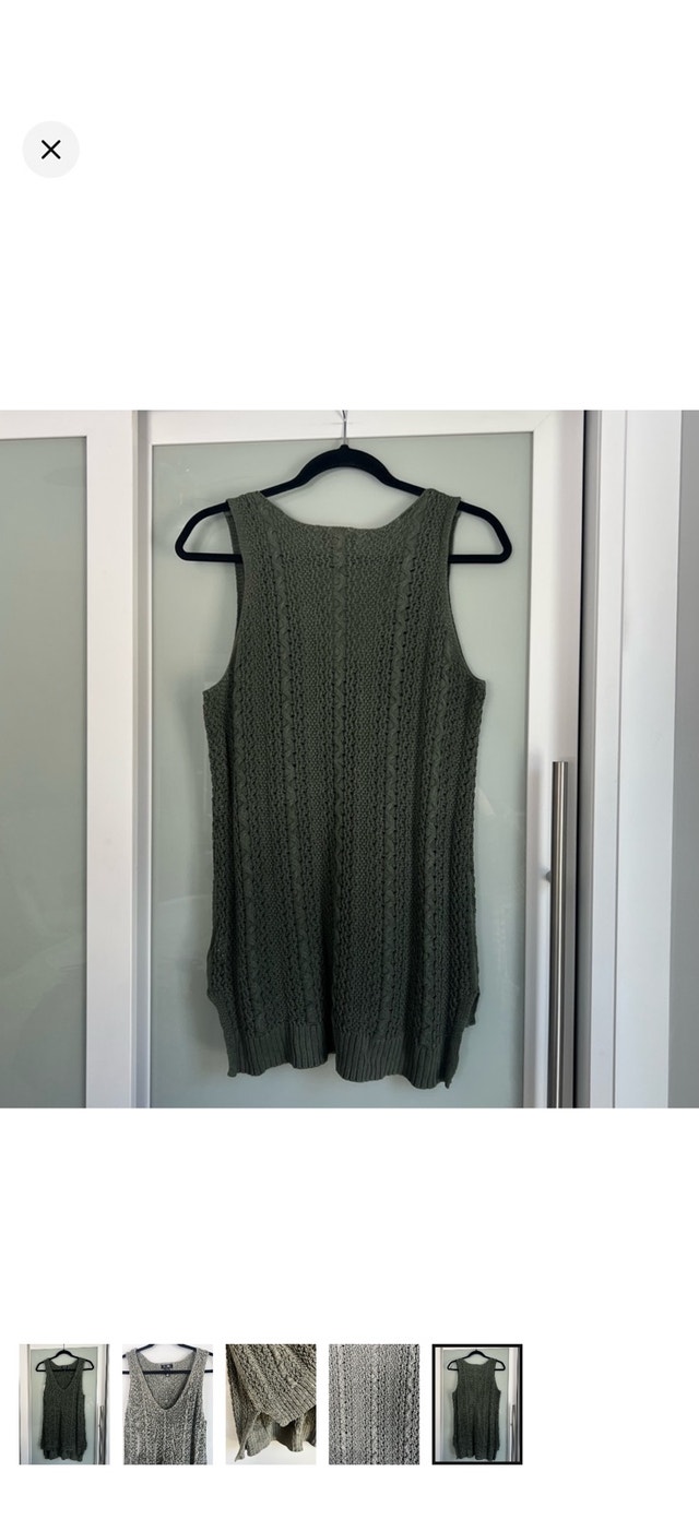Jones New York Olive Green Sleeveless Sweater - photo 5