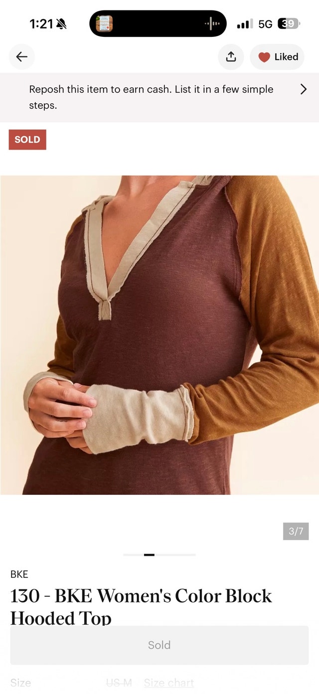BKE Women's Color Block Hooded Top - photo 3