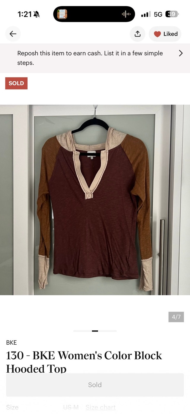 BKE Women's Color Block Hooded Top - photo 4