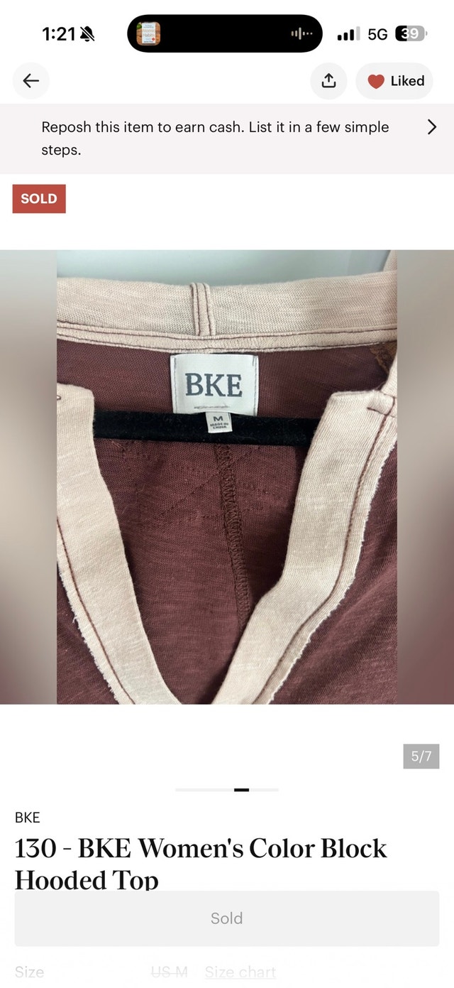 BKE Women's Color Block Hooded Top - photo 5