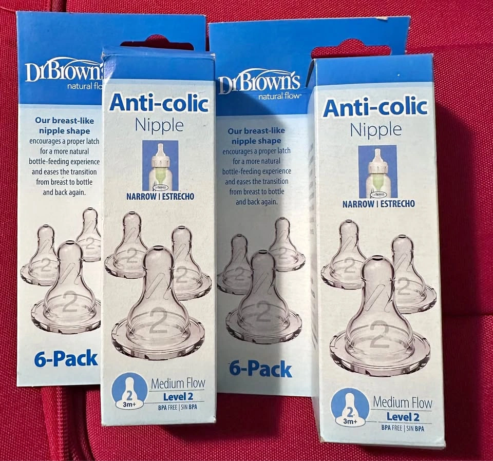 Dr. Brown's Anti-Colic Nipples - 2 Packs of 6