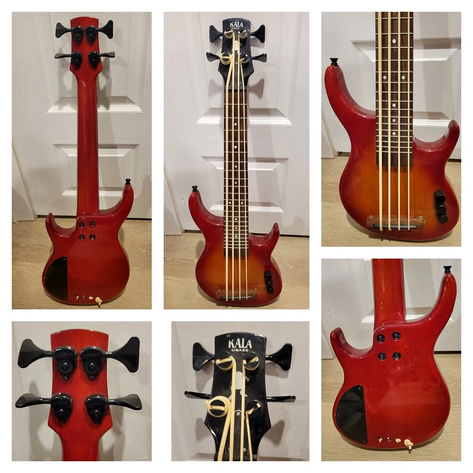 $250 Kala U-Bass SUB Solid Body 4-String U-Bass - Sunburst