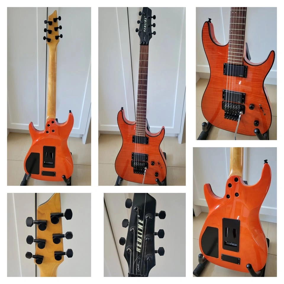 Godin Redline 3 Electric Guitar – Transparent Red Flame