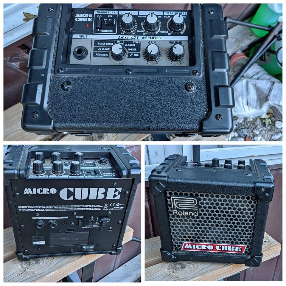 $150 Roland Micro CUBE Guitar Amplifier w/ Charger - Black