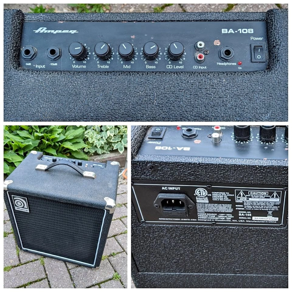 $130 Ampeg Bass Amplifier BA-108