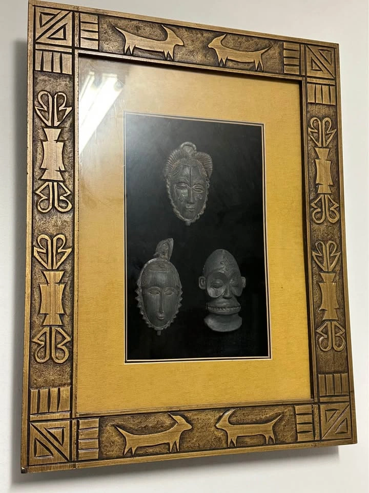 Framed African Mask Shadowbox - photo 2