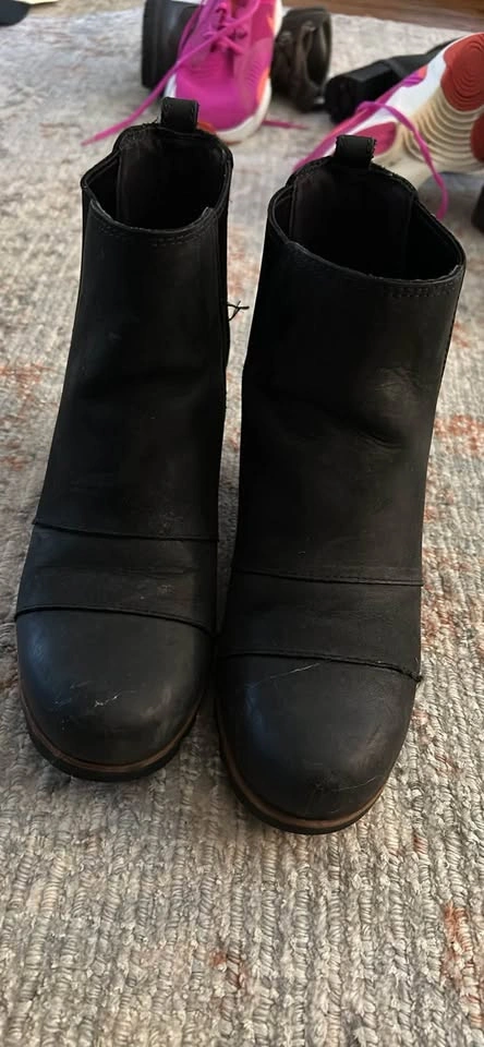 Sorel Black Wedge Ankle Boots Size 7 - photo 3