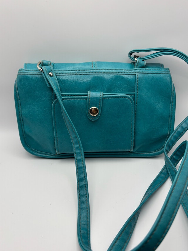 Franco Sarto Vintage Leather Teal Crossbody Bag - photo 3