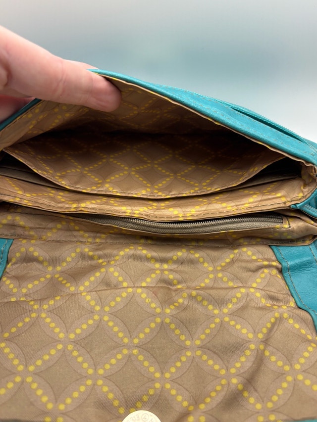 Franco Sarto Vintage Leather Teal Crossbody Bag - photo 5