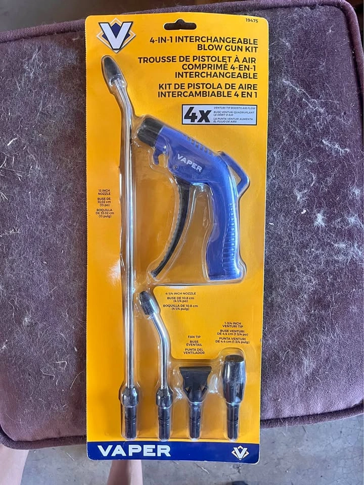 Blow gun kit airline nozzle 4-1