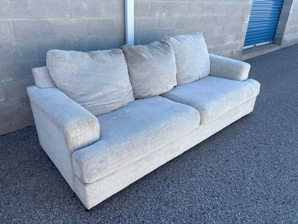Cream Large Love Seat Sofa - photo 2