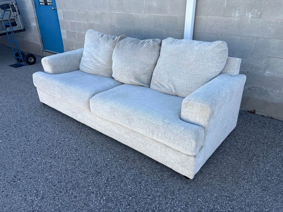 Cream Large Love Seat Sofa - photo 3