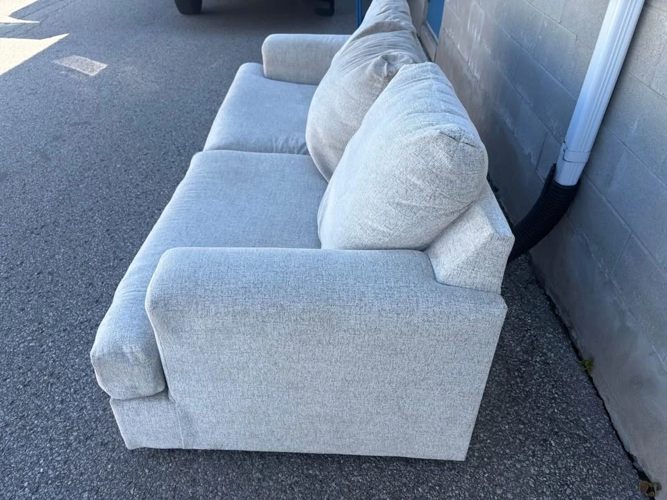 Cream Large Love Seat Sofa - photo 4