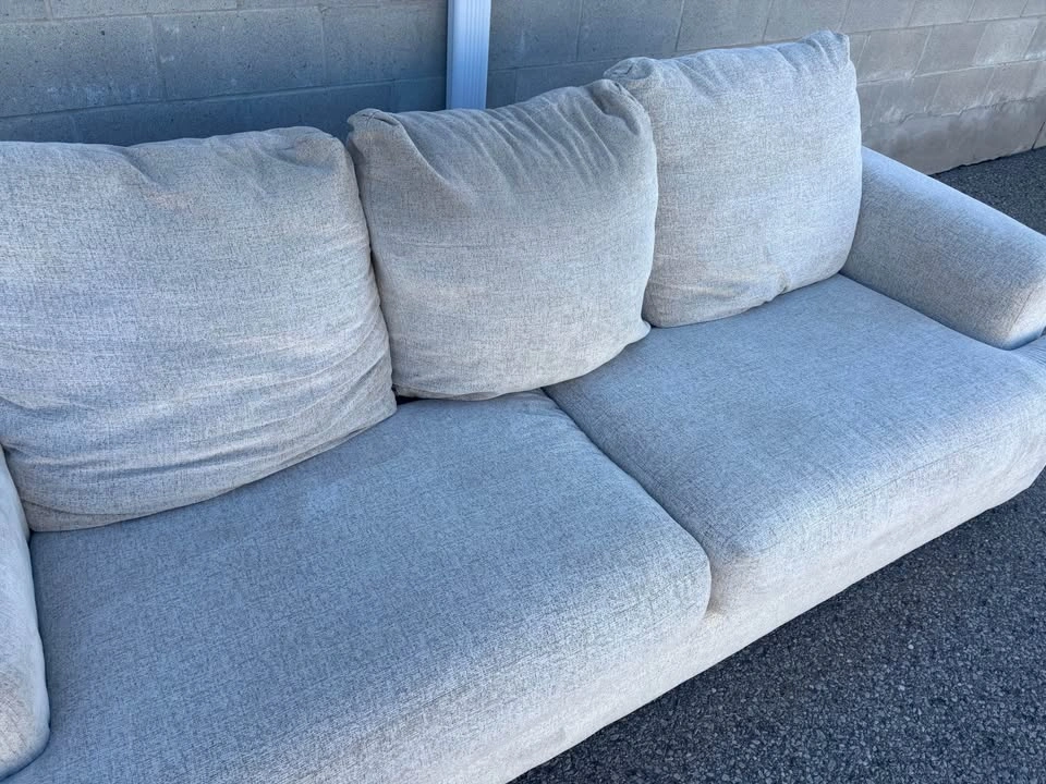 Cream Large Love Seat Sofa - photo 5